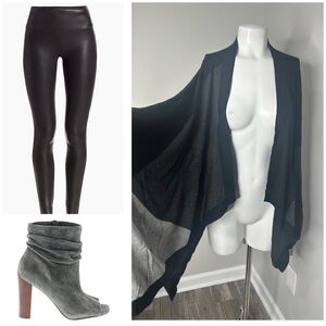 ACTIVE LIFE GREY BLACK SHAWL - PRELOVED ONE SIZE